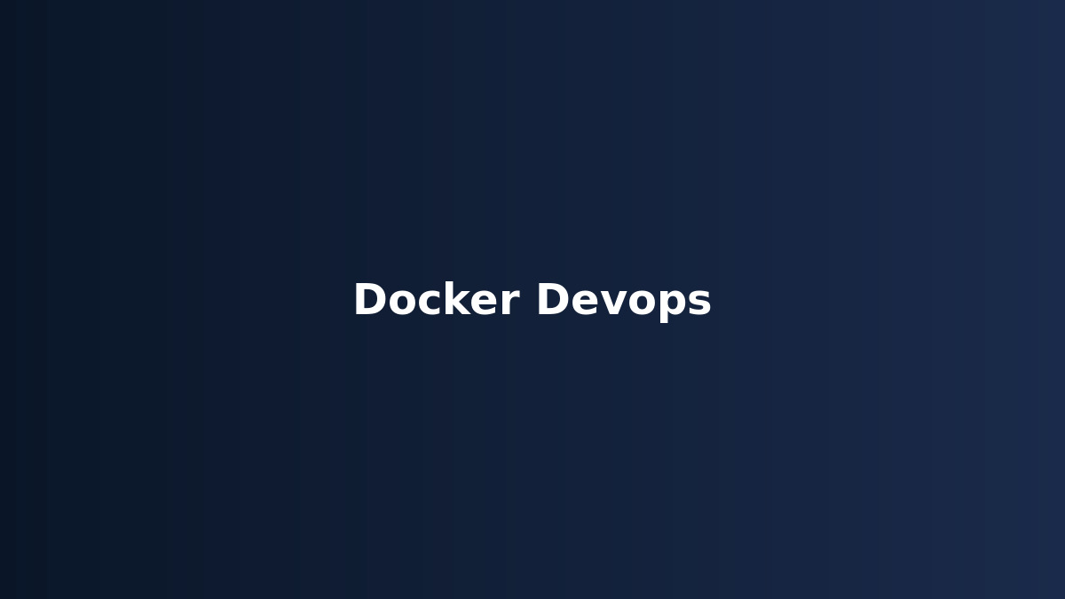 Docker & DevOps - Pipeline Complet
